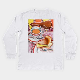 Eroica Britannia and Bakewell Pudding on Pink Kids Long Sleeve T-Shirt